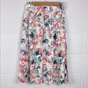 Athleta women’s Savannah jupe floral A-line knee length skirt Size S